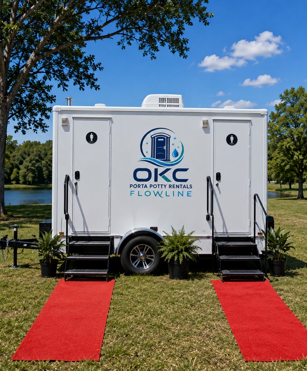 Luxury restroom trailer rental Oklahoma City